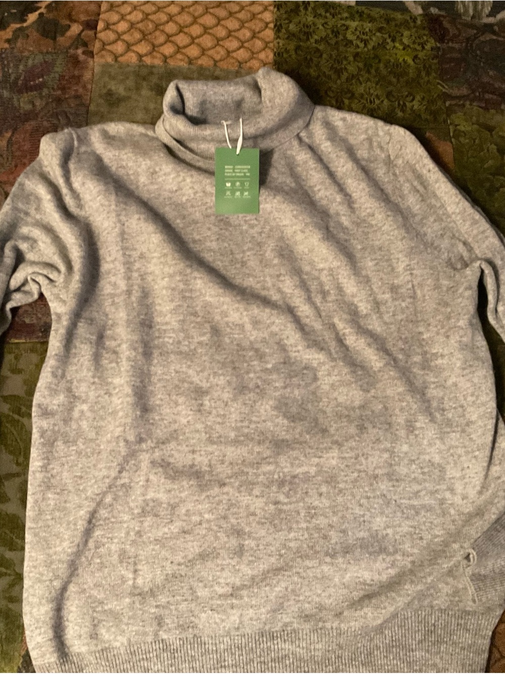 Women's Gray Turtleneck Sweater - Soft Cozy Knit
